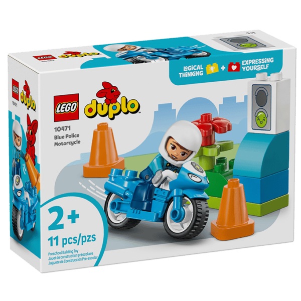 ასაწყობი კონსტრუქცია Lego 10471 DUPLO Blue Police Motorcycle, Prefabricated Construction
