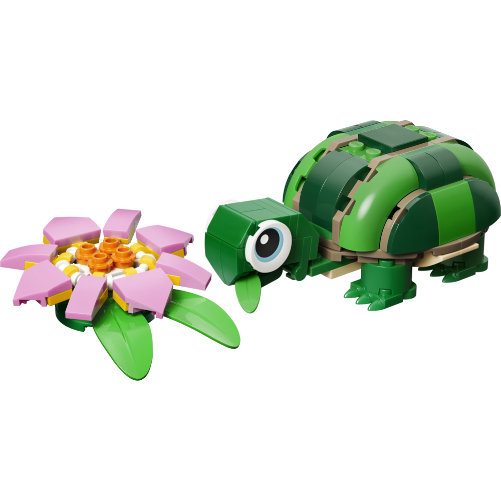 Prefabricated Construction Lego 31377, Creator Turtle with a Water Lily Flower