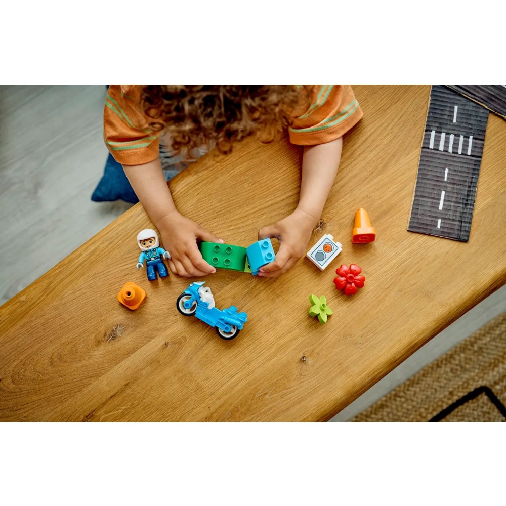 ასაწყობი კონსტრუქცია Lego 10471 DUPLO Blue Police Motorcycle, Prefabricated Construction