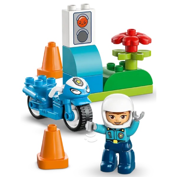 ასაწყობი კონსტრუქცია Lego 10471 DUPLO Blue Police Motorcycle, Prefabricated Construction
