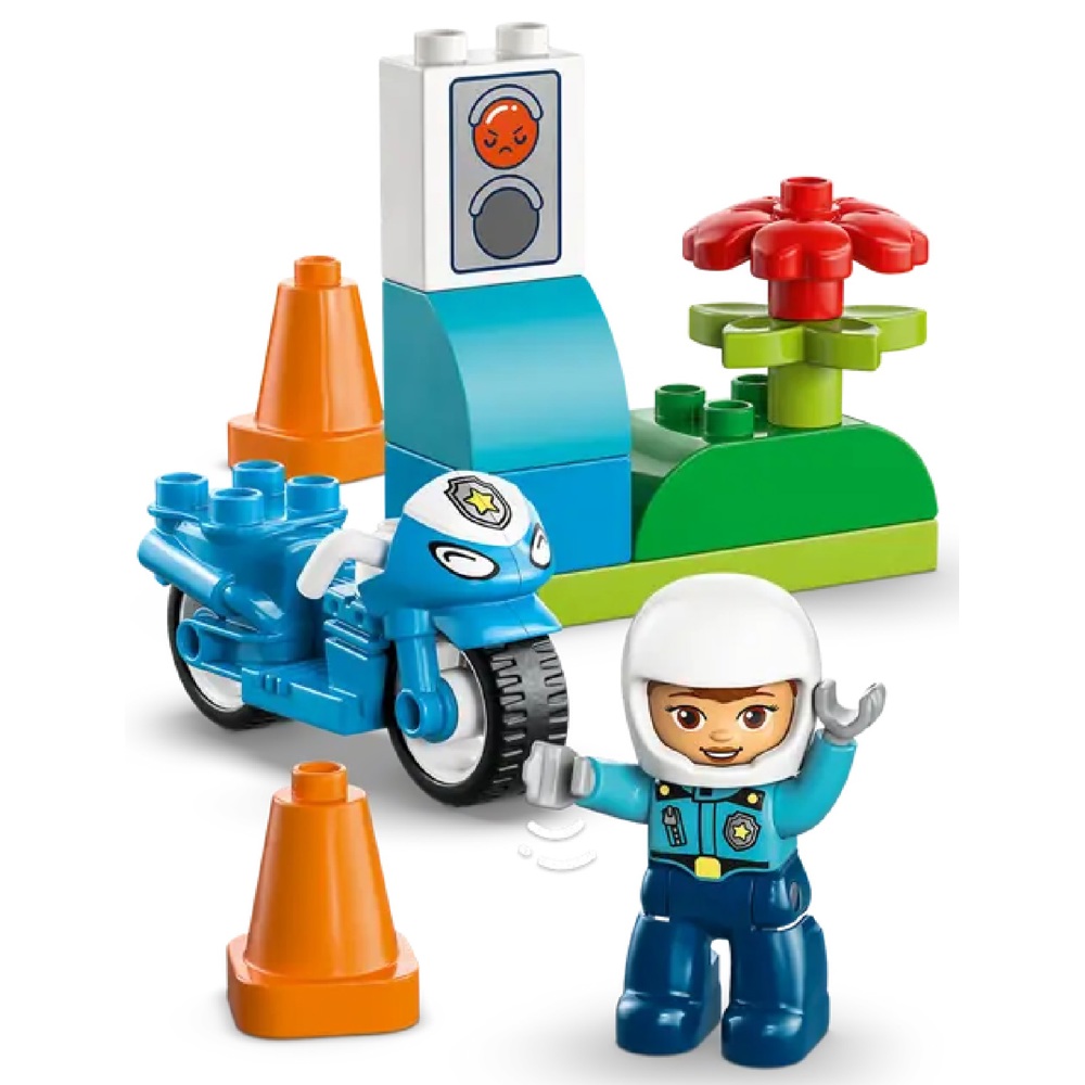 Prefabricated Construction Lego 10471 DUPLO Blue Police Motorcycle