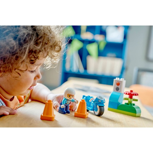 ასაწყობი კონსტრუქცია Lego 10471 DUPLO Blue Police Motorcycle, Prefabricated Construction