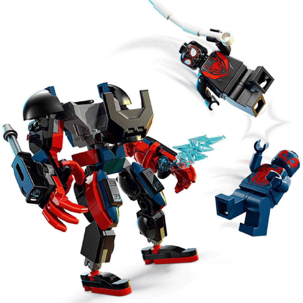 Prefabricated Construction Lego 76337 Marvel Miles Morales Mech vs. Spider-Man 2099