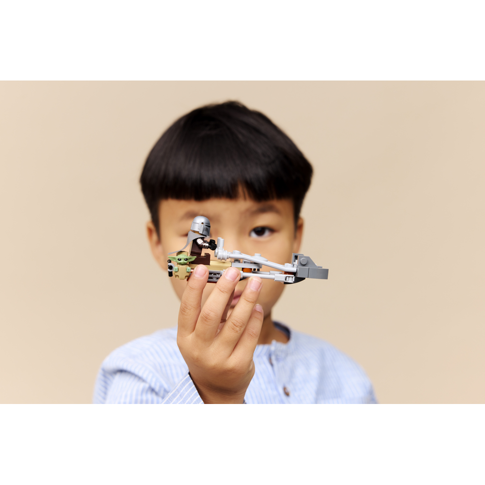 ასაწყობი კონსტრუქცია Lego 75436, The Mandalorian & Grogu's Speeder Bike, Prefabricated Construction