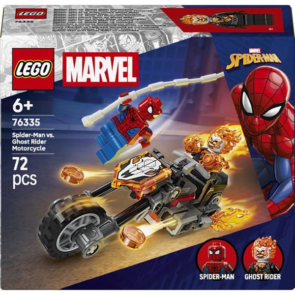 ასაწყობი კონსტრუქცია Lego 76335, Spider-Man vs. Ghost Rider Motorcycle, Prefabricated Construction