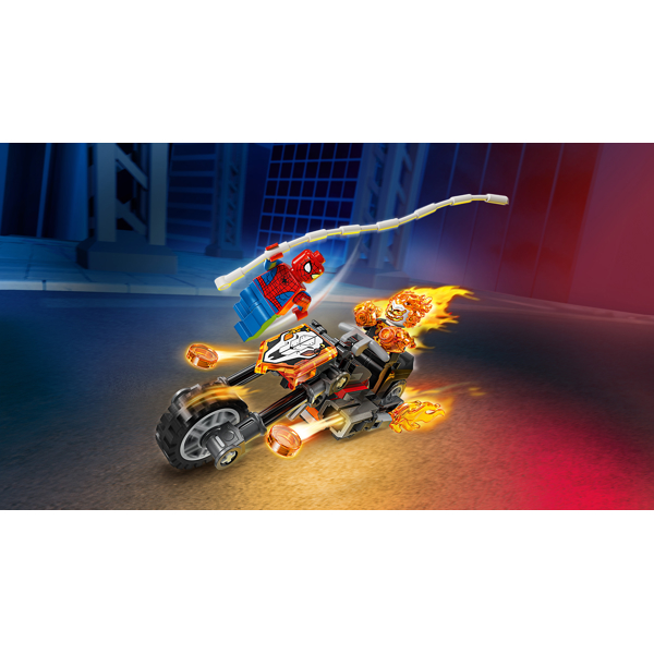 ასაწყობი კონსტრუქცია Lego 76335, Spider-Man vs. Ghost Rider Motorcycle, Prefabricated Construction