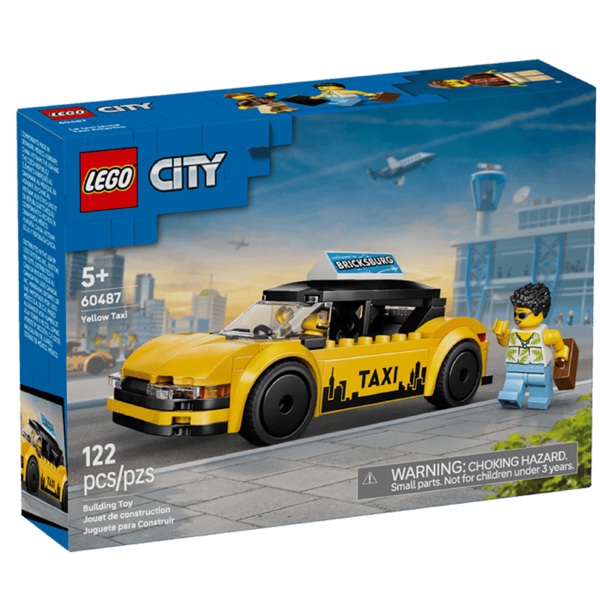 ასაწყობი კონსტრუქცია Lego 60487 City Yellow Taxi, Prefabricated Construction