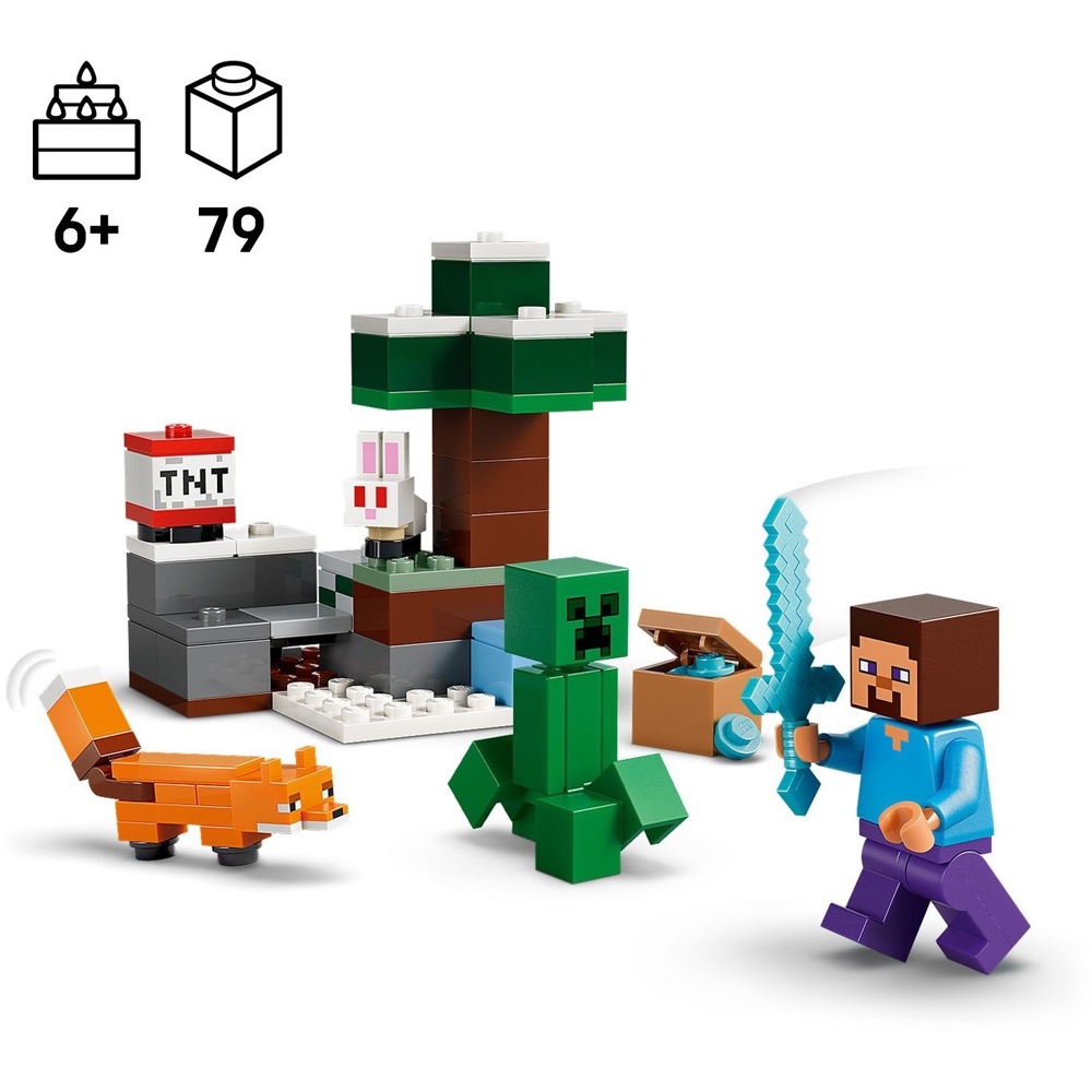 ასაწყობი კონსტრუქცია Lego 21583, Steve's Taiga Adventure V29, Prefabricated Construction