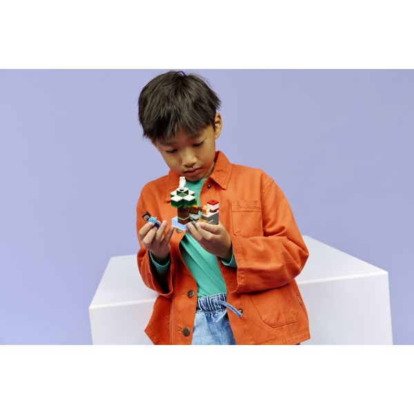 ასაწყობი კონსტრუქცია Lego 21583, Steve's Taiga Adventure V29, Prefabricated Construction