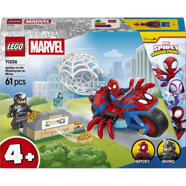 ასაწყობი კონსტრუქცია Lego 11206, Spidey Spidey on his Motorcycle vs. Rhino on a Motorcycle, Prefabricated Construction