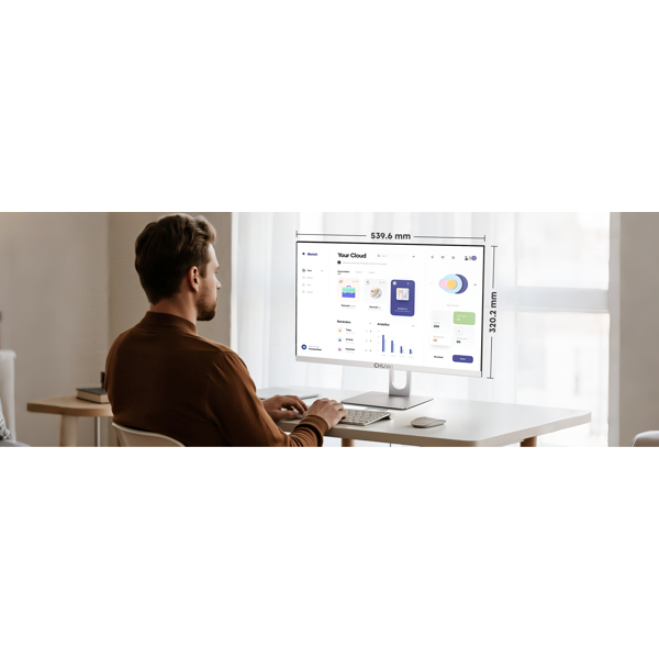 All In One კომპიუტერი Chuwi Unitech 24, 23.8", i3-1220P, 16GB, 512GB SSD, Integrated, W11P, Silver