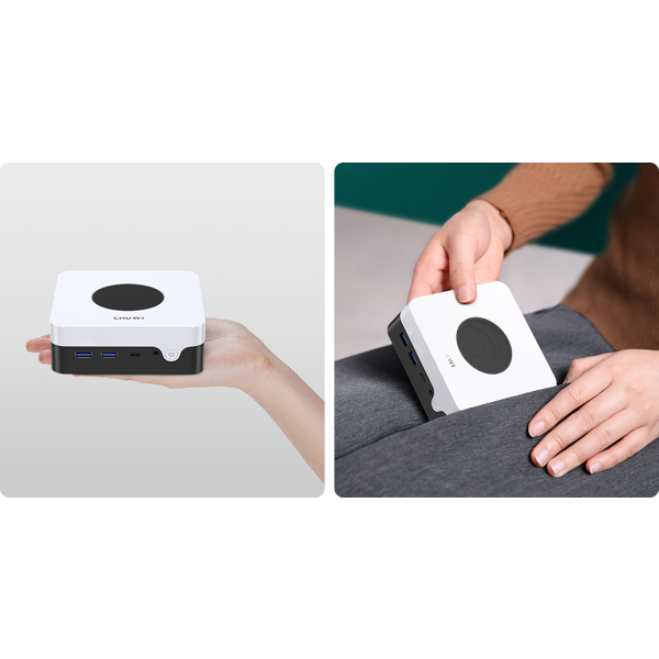 Mini PC Chuwi LarKBox X, i3-1220P, 8GB, 256GB SSD, Integrated, W11H, Black/White