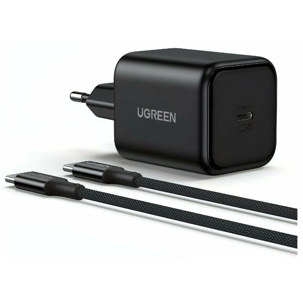 მობილურის დამტენი UGREEN X524 (65054), 45W, Type-C, GaN Fast Charger Set, Black