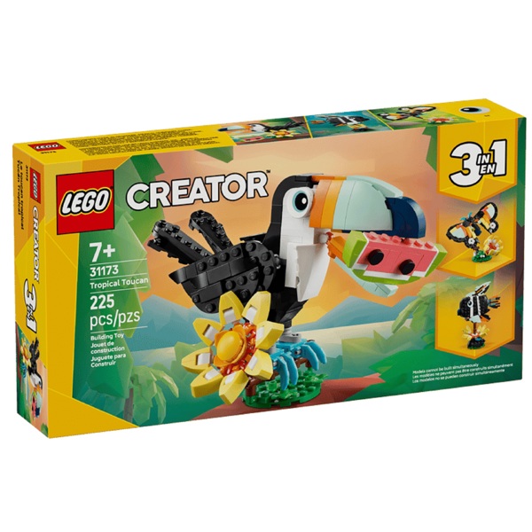 ასაწყობი კონსტრუქცია Lego 31173 Creator 3-in-1 Wild Animals: Tropical Toucan, Prefabricated Construction