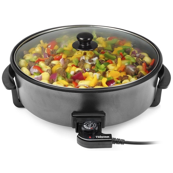 ელექტრო ტაფა Tristar PZ-9145 Multifunctional grill pan XXL, 1500W, Electric Pan, Black