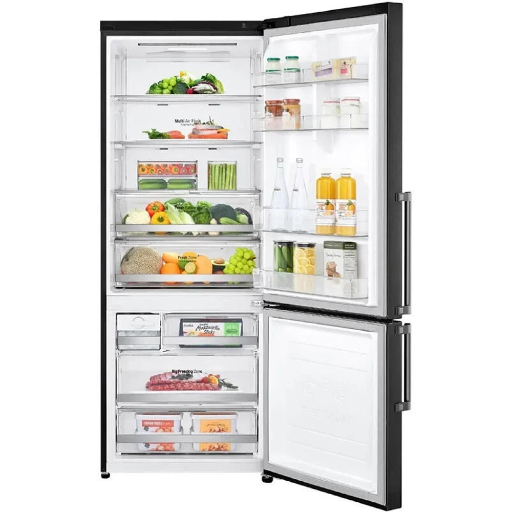 Refrigerator LG GR-B589BQCM.AMCQMER, 446L, A++, 41dB, No Frost, Black