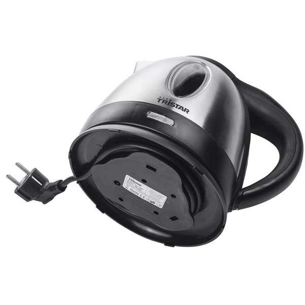 ელექტრო ჩაიდანი Tristar WK-1323, 1500W, 1.2L, Electric Kettle, Black/Silver