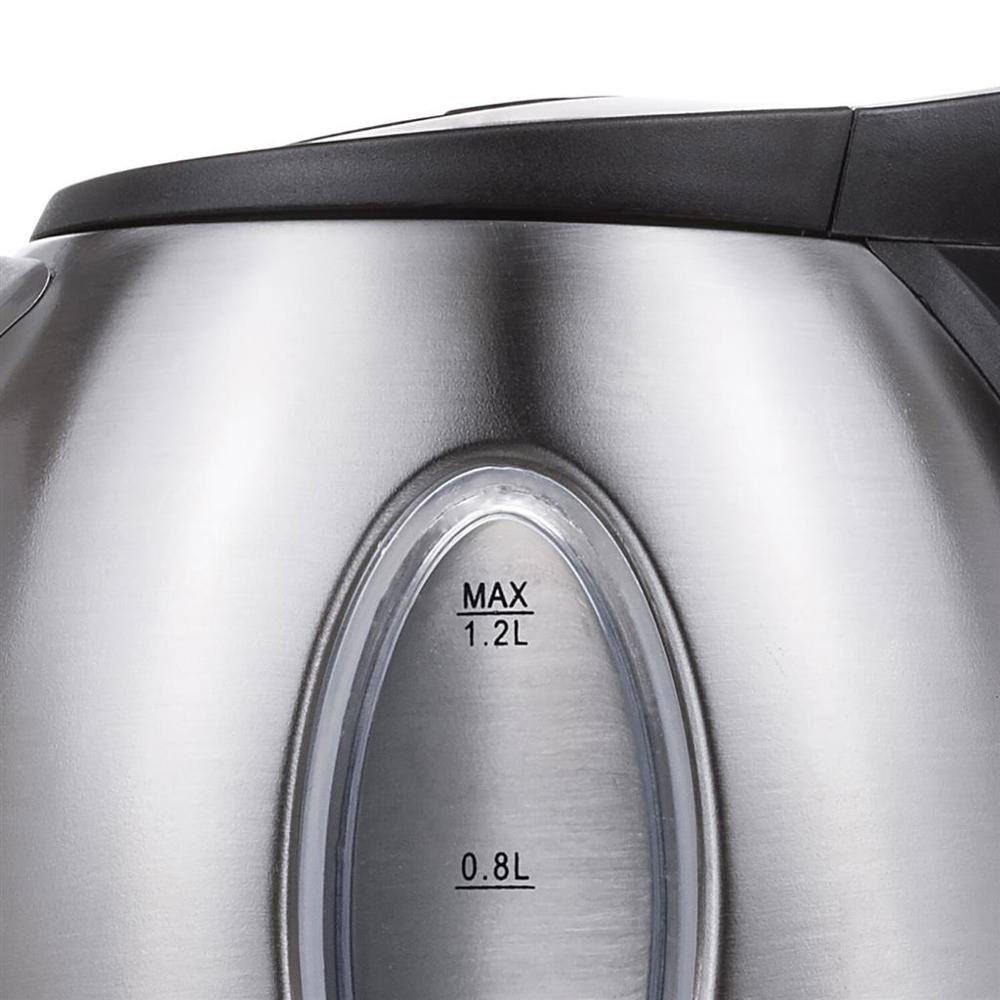 Electric Kettle Tristar WK-1323, 1500W, 1.2L, Black/Silver