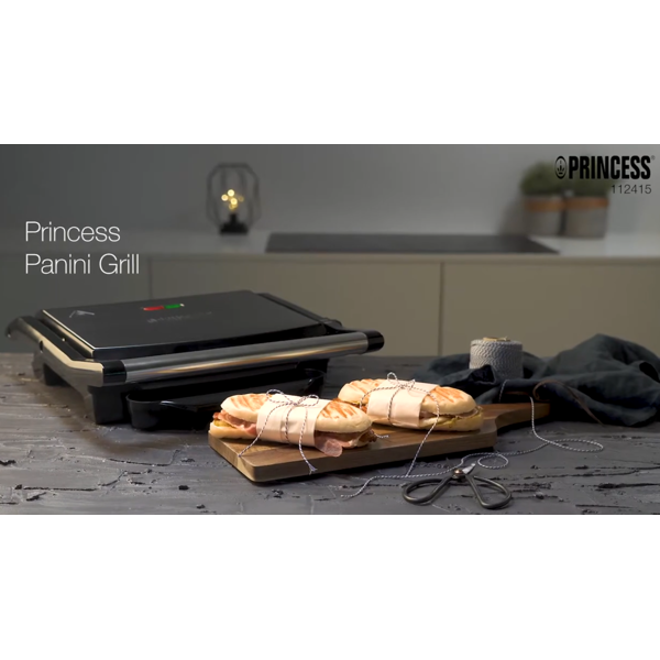 Grill Princess 112415 Panini, 2000W, Black/Silver