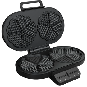 Waffle Maker Princess 132384 Heart-Shaped, 1200W, Black