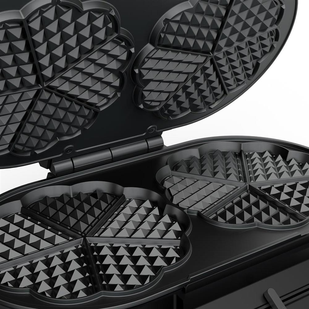 Waffle Maker Princess 132384 Heart-Shaped, 1200W, Black