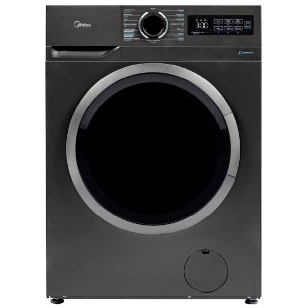 სარეცხი მანქანა Midea MF110W100B/T, 10Kg, A, 1400Rpm, 72Db, Washing Machine, Grey