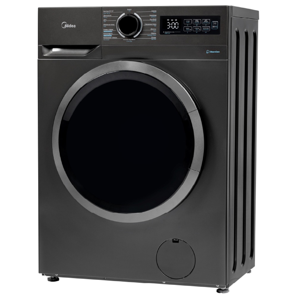 სარეცხი მანქანა Midea MF110W100B/T, 10Kg, A, 1400Rpm, 72Db, Washing Machine, Grey