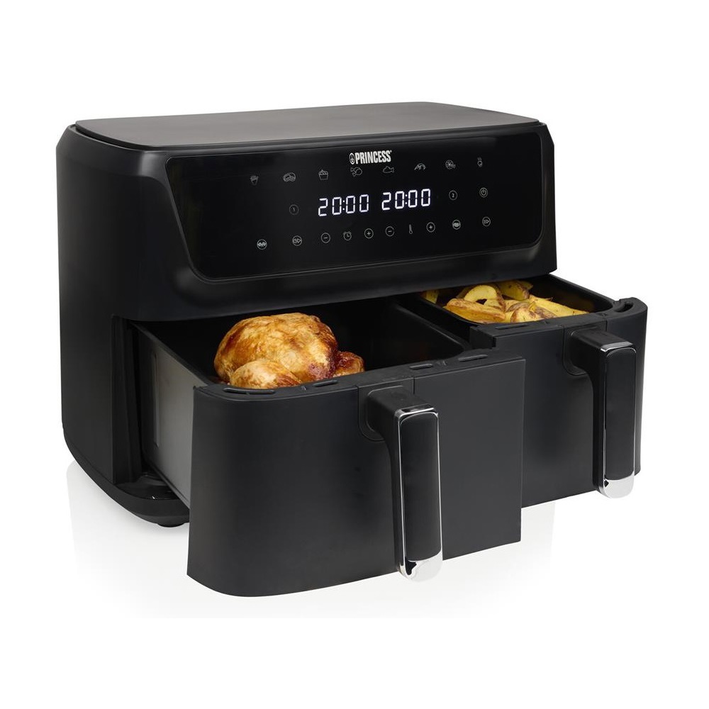 Air Fryer Princess 182470 Double Basket, 2700W, 11L, Black