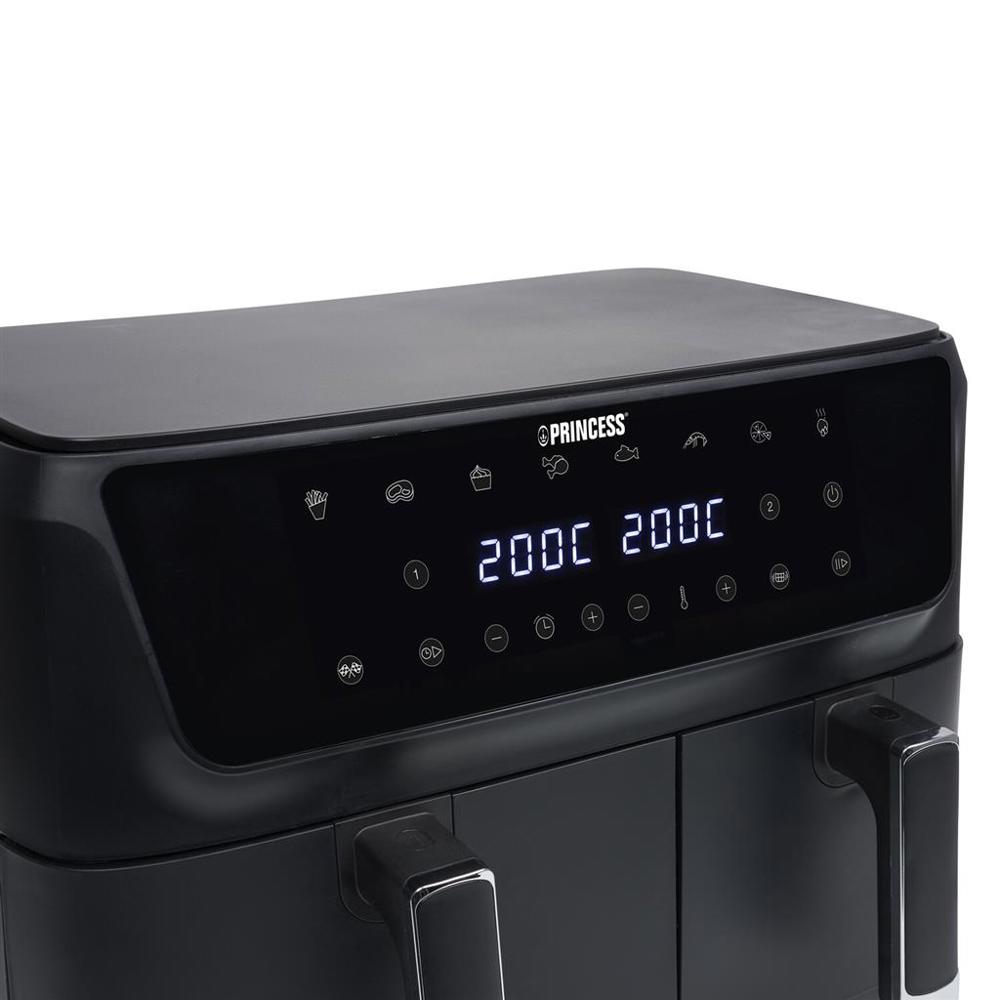 Air Fryer Princess 182470 Double Basket, 2700W, 11L, Black