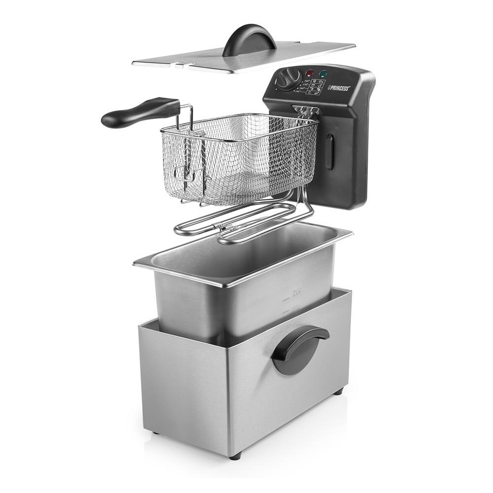 Fries Machine Princess 182626 Family Castel, 2000W, 3L, Silver