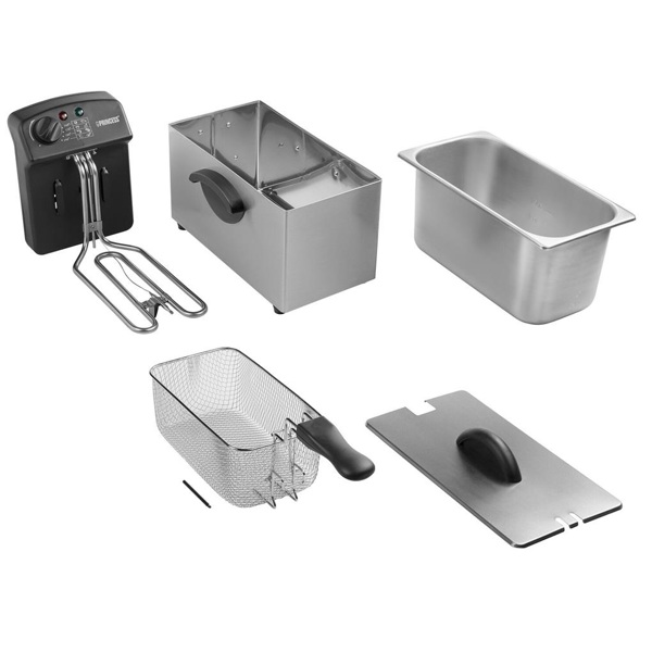 ფრის აპარატი Princess 182626 Family Castel, 2000W, 3L, Fries Machine, Silver