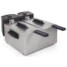 ფრის აპარატი Princess 183123 Double Fryer, 3600W, 6L, Fries Machine, Silver