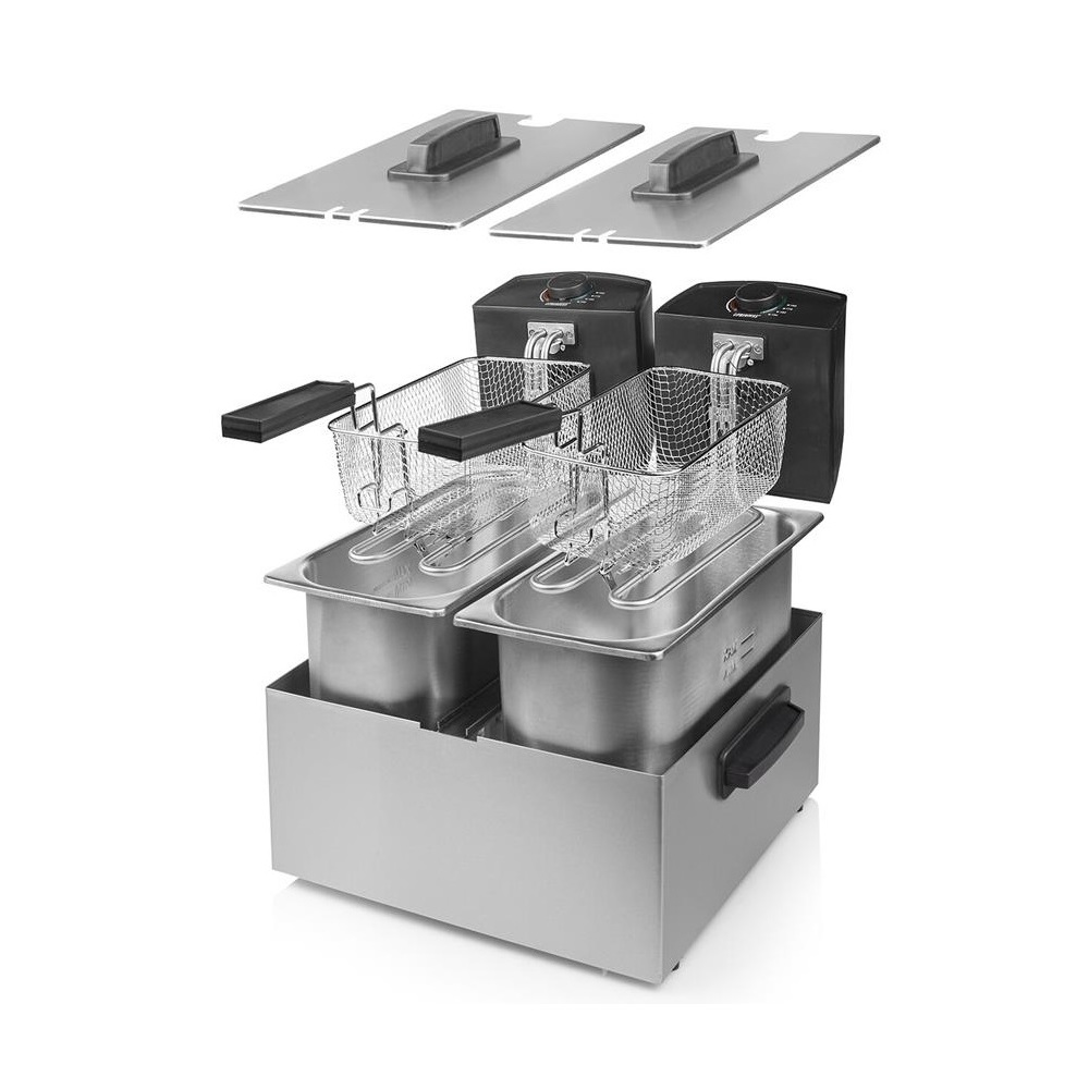 Fries Machine Princess 183123 Double Fryer, 3600W, 6L, Silver