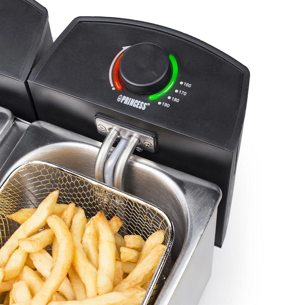 Fries Machine Princess 183123 Double Fryer, 3600W, 6L, Silver