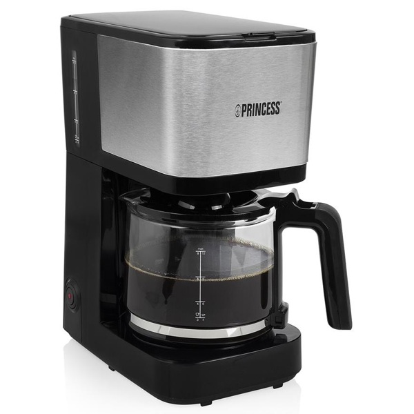 ყავის აპარატი Princess 246031 Compact 12, 750W, 1.25L, Coffee Machine, Black/Silver