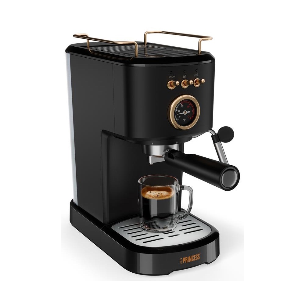 ყავის აპარატი Princess 249417 Espresso, 1100W, 1.2L, Coffee Machine, Black