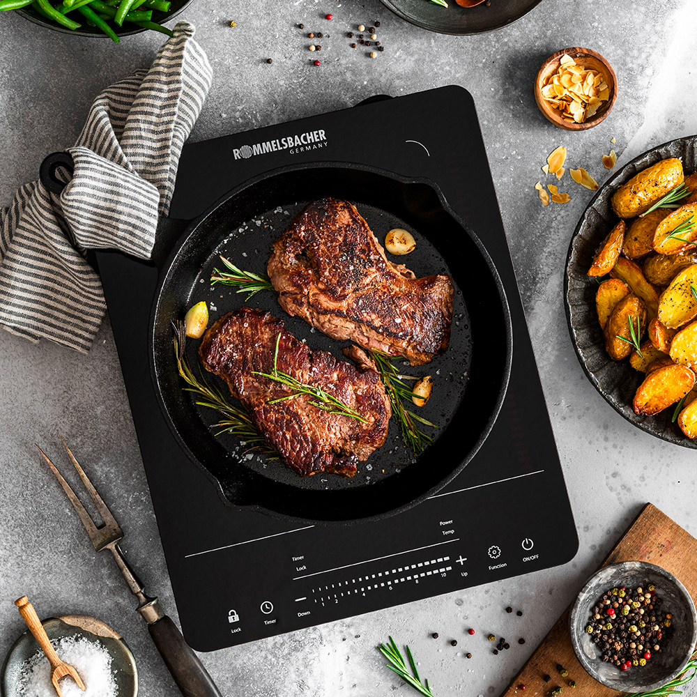 ინდუქციური ქურა Rommelsbacher CT 2020/IN, Induction Hob, Black