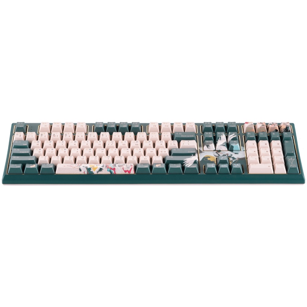 კლავიატურა Varmilo A03A037D5A0A17A031 Lure VBS108, Crane Cherry MX Silent Red, Wireless, USB, Mechanical Gaming Keyboard, Green