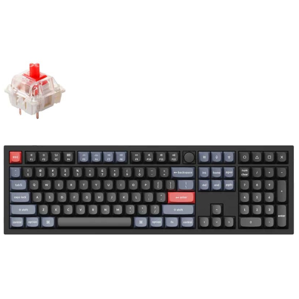 კლავიატურა Keychron Q6M1Z, Gateron G PRO Red, Wired, USB, Mechanical Gaming Keyboard, Black