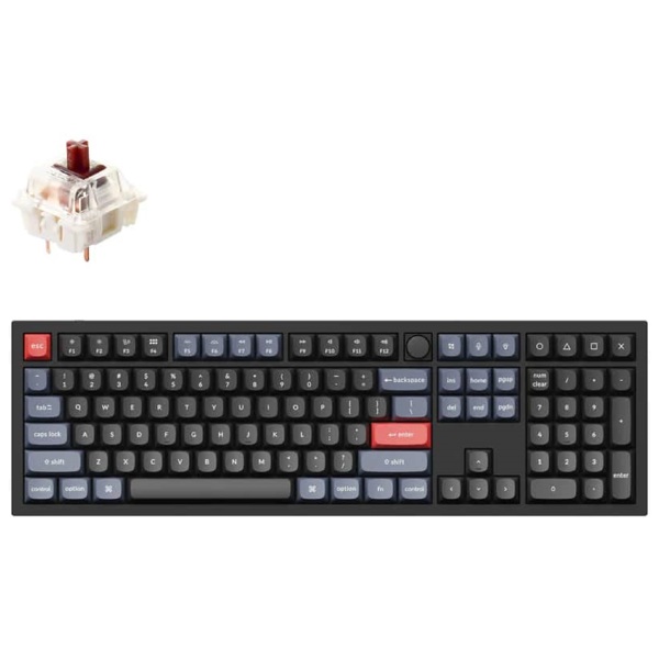კლავიატურა Keychron Q6M3Z, Gateron G PRO Brown, Wired, USB, Mechanical Gaming Keyboard, Black