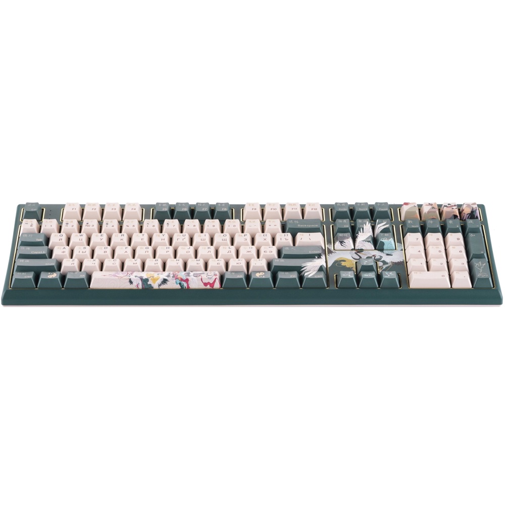 კლავიატურა Varmilo A01A037C2A4A17A031 Lure VBM108, Crane EC V2 Violet, Wired, USB, Mechanical Gaming Keyboard, Green