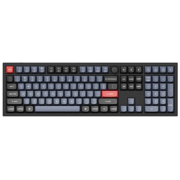 კლავიატურა Keychron Q6M2, Gateron G PRO Blue, Hot-Swap, Wired, USB, Mechanical Gaming Keyboard, Black