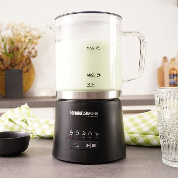 რძის ამომყვანი Rommelsbacher MS 625, 600W, 0.25L, Milk Frother, Stainless Steel/Black