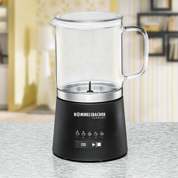 რძის ამომყვანი Rommelsbacher MS 625, 600W, 0.25L, Milk Frother, Stainless Steel/Black