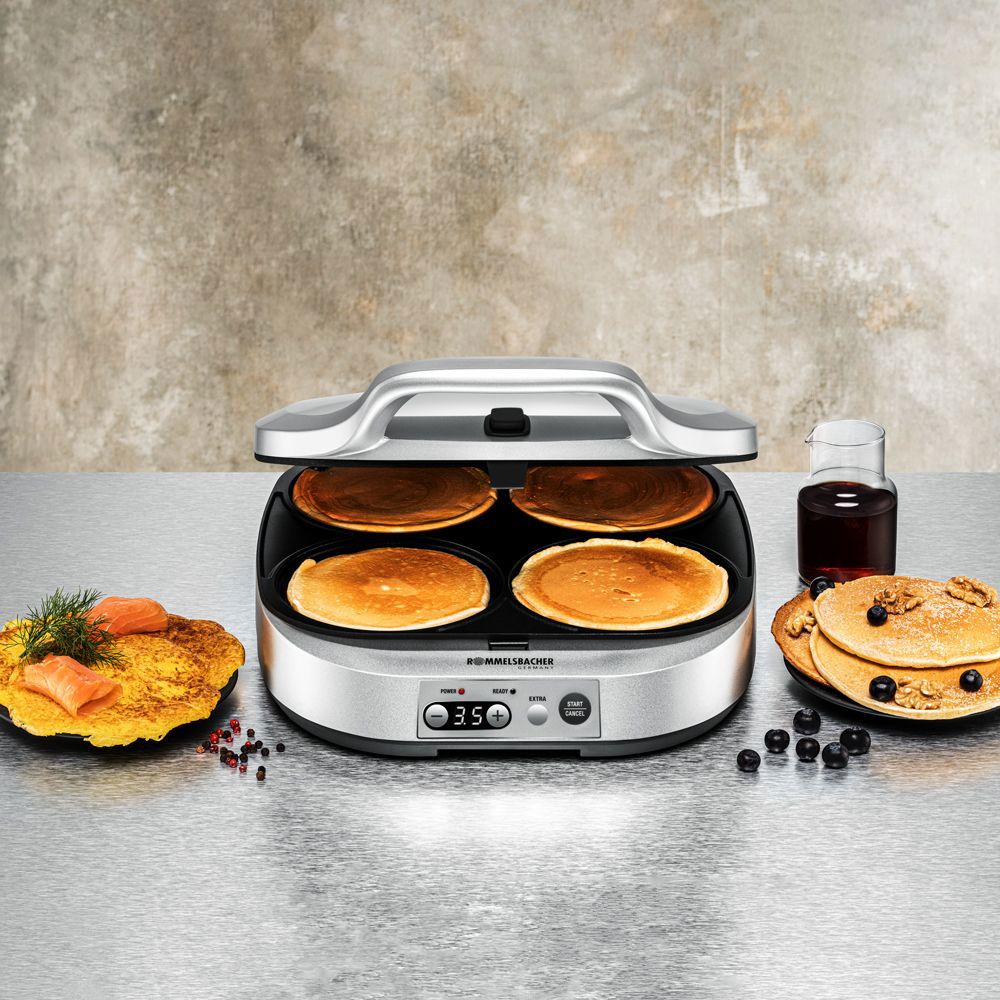 ბლინის აპარატი Rommelsbacher PC 1800, 1800W, Pancake Maker, Silver