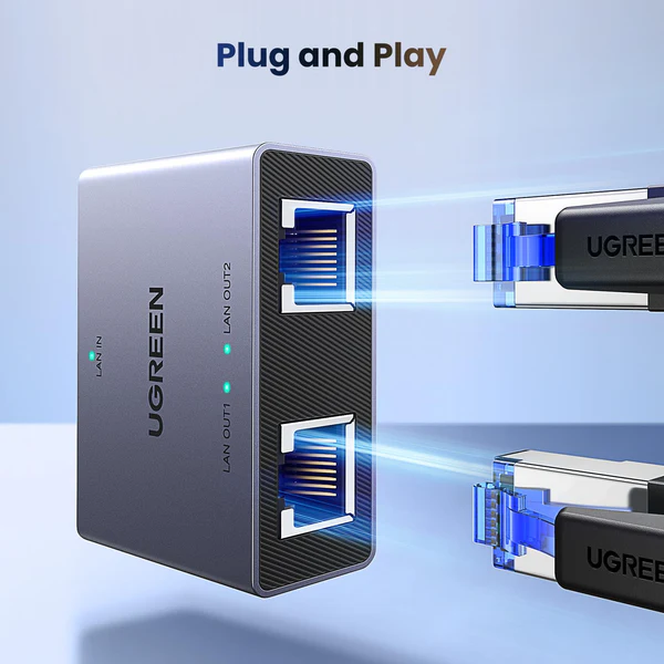 სპლიტერი UGREEN NW301 (45311), Gigabit Ethernet Splitter, Grey