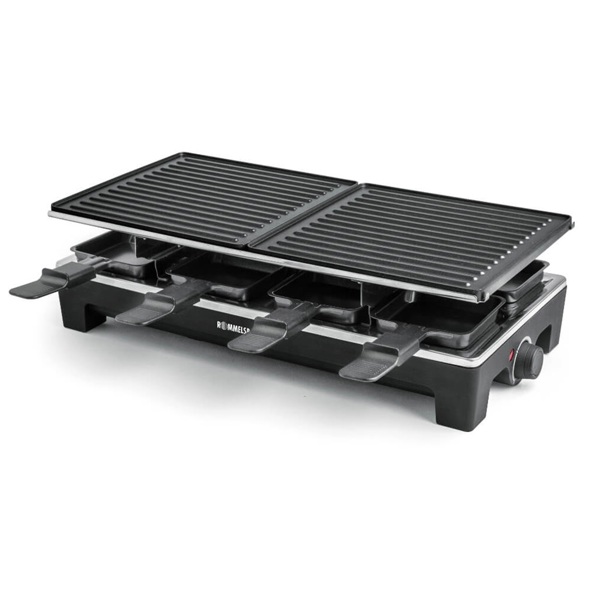გრილი Rommelsbacher RCS 1350 Raclette, 1350W, Grill, Black/Silver