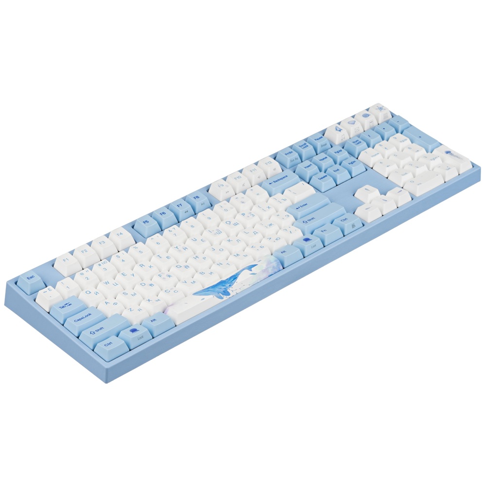 კლავიატურა Varmilo VA108MN2W/WBPE7HR Varmilo VA108M, Sea Melody, Cherry MX Brown, Wired, USB, Mechanical Gaming Keyboard, Blue