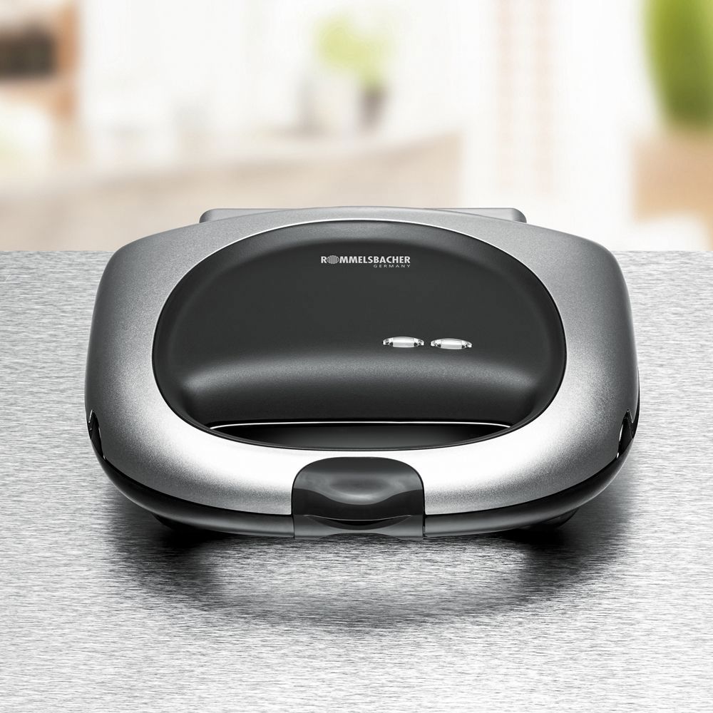 Sandwich Maker Rommelsbacher ST 1000, 950W, Black/Silver