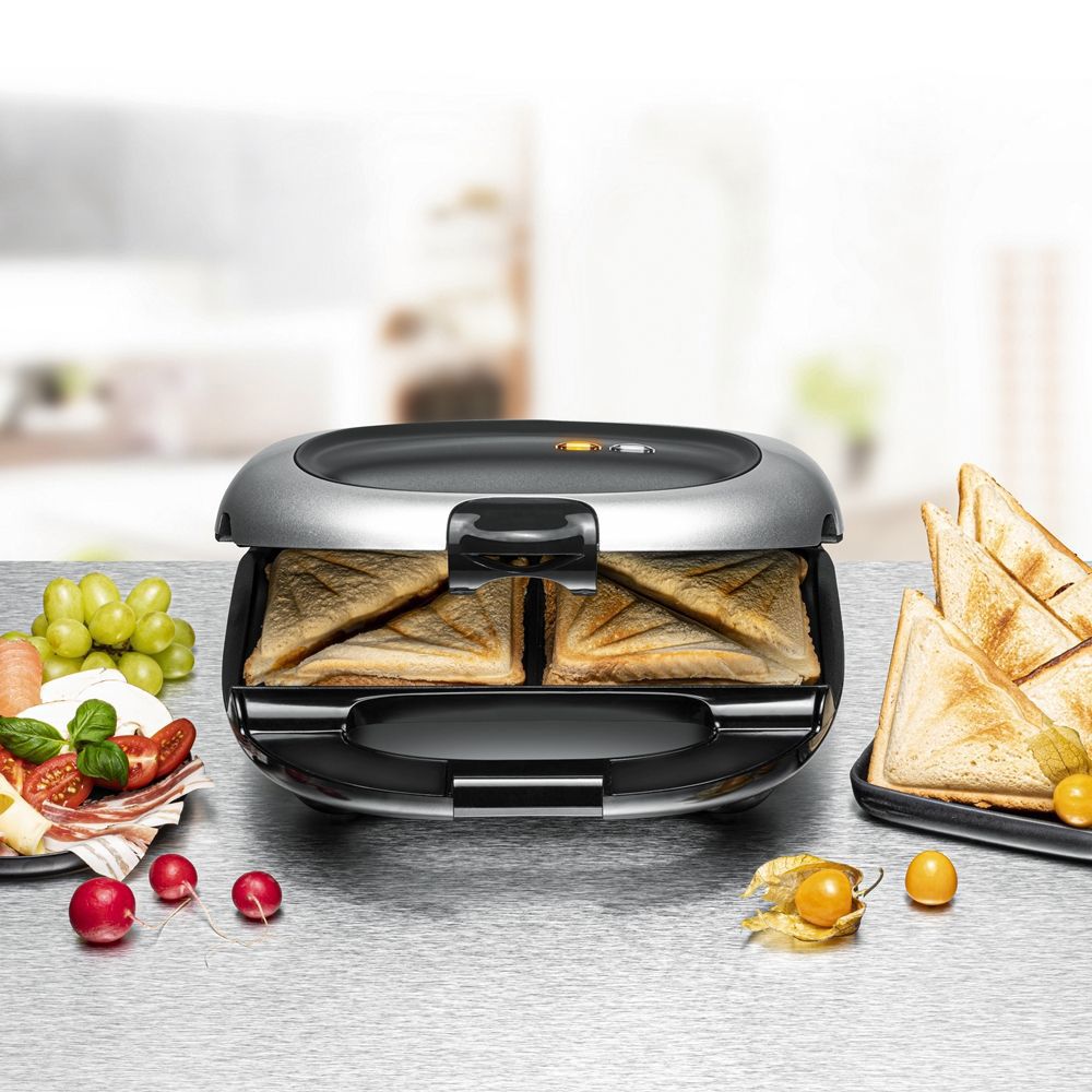 Sandwich Maker Rommelsbacher ST 1000, 950W, Black/Silver